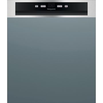 Hotpoint HBC2B19XUKN, 13 Place, Semi-Integrated Dishwasher, Stainless Steel