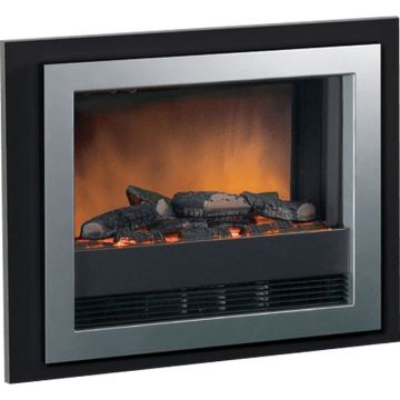 Dimpco BZT20, Bizet Wall Mounted Fire, Silver w/ Black Frame