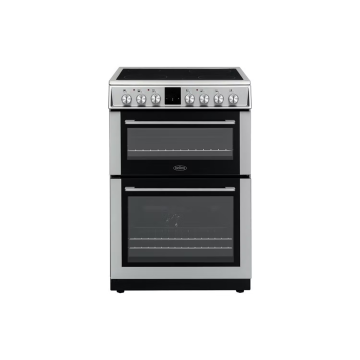 Belling BFSE62MFIX, 60CM, Multifunction Double Oven Cooker, Stainless Steel