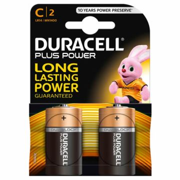 Duracell MN1400b2, L14 2 PACK  C Batteries