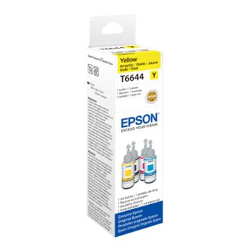 Epson T664440, C13, Yellow Ink Bottle
