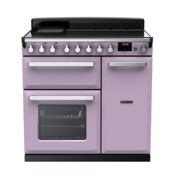 Rangemaster ESDL90EIPHTH/CM1, Estel Deluxe Induction 90cm Range Cooker,Heather with Chrome Trim