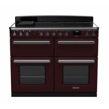 Rangemaster ESDLB110EIPBOR/CM1, Estel Deluxe Induction 110cm Range Cooker,Bordeaux with Chrome Trim