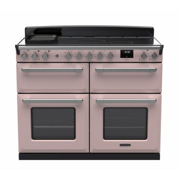 Rangemaster ESDLB110EIPPPK/CM1, Estel Deluxe Induction 110cm Range Cooker,Pale Pink with Chrome Trim