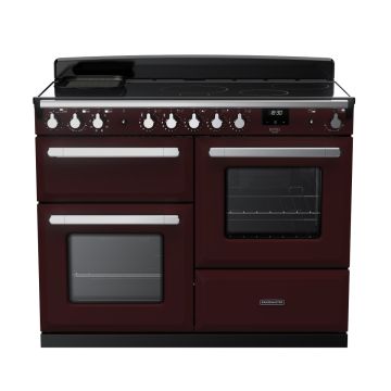 Rangemaster ESDLO110EIPBOR/CM1, Estel Deluxe Induction 110cm Range Cooker,Bordeaux with Chrome Trim