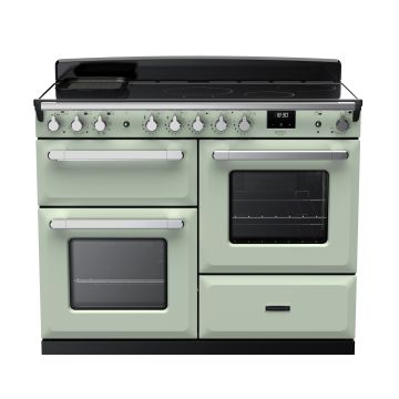 Rangemaster ESDLO110EIPMNT/CM1, Estel Deluxe Induction 110cm Range Cooker,Mint with Chrome Trim