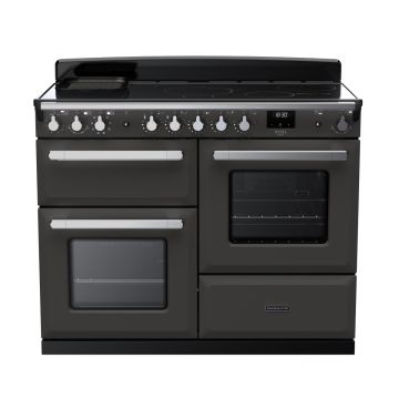 Rangemaster ESDLO110EIPSLT/CM1, Estel Deluxe Induction 110cm Range Cooker,Slate with Chrome Trim
