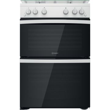 Indesit ID67G0MCWUK, 60cm, Gas Cooker w/ Double Oven - LPG Convertible