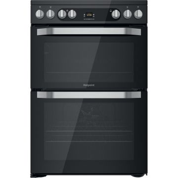 Hotpoint HDM67V9HCBU, 60cm, Electric Cooker w/ Double Oven, Black