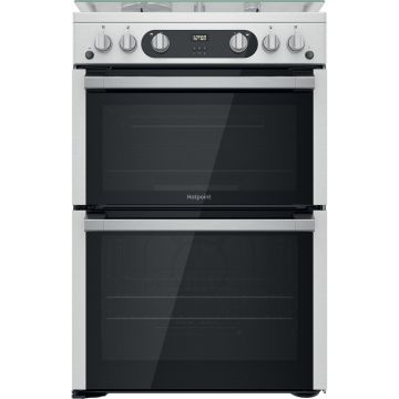 Hotpoint HDM67G0C2CXU, 60cm, Gas Cooker w/ Double Oven, Inox