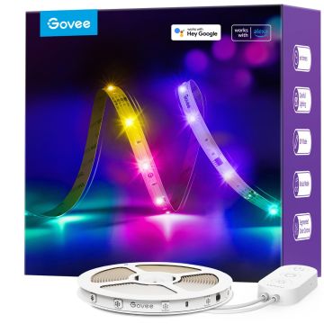 Govee H618A2D1OFUK,  RGBIC WiFi Bluetooth LED Strip Lights (5M)