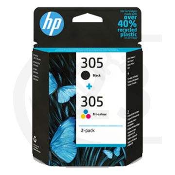 HP 305 6ZD17AE, 2-Pack Tri-Colour/Black Ink Cartridge