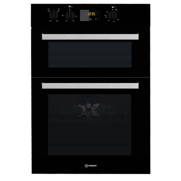 Indesit IDD6340BL, Built-in, Double Oven, Black