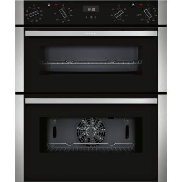 Neff J1ACE4HN0B, Built in, CircoTherm, Double Oven, Black W/Steel