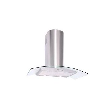 Luxair LA100CVDGLSS, 100cm, Curved Glass, Hood, Stainless Steel