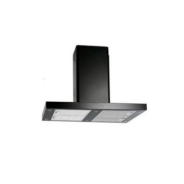 Luxair LA60FLTBLK, 60CM, Flat, Slime Line, Black, Hood