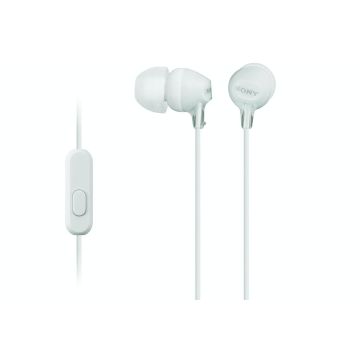 Sony MDREX15APWCE7, In-Ear Earphones w/Mic, White