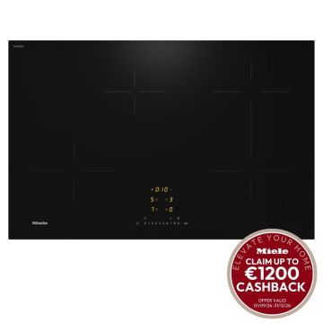 Miele KM7373FL, 80cm, Induction Hob, Black