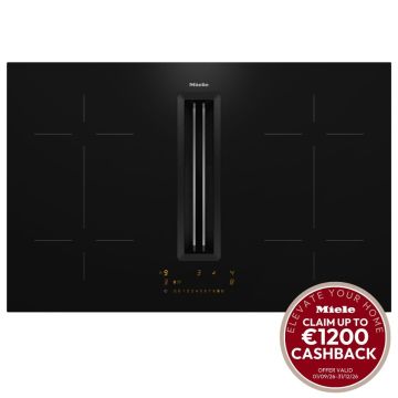 Miele KMDA7473FLU, 80cm, Venting Hob, Black