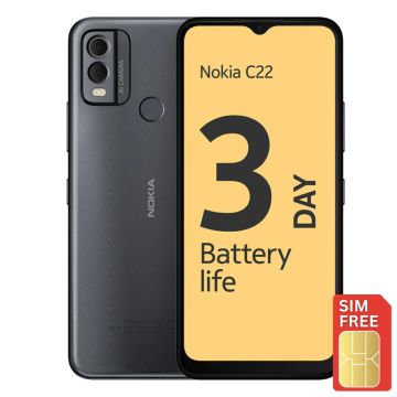 Nokia C22 SP01Z01Z3216Y, 2GB/64GB, Smartphone, Charcoal