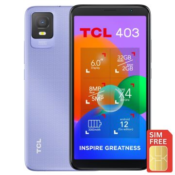 TCL 403 T431D2ALCGB12, 6", 32GB, Smartphone, Purple