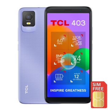 TCL 403 T431D2BLCGB12, 6", 32GB, Smartphone, Purple
