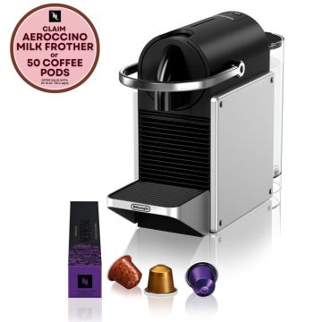 Krups Nespresso Pixie XN306T40, Pod Coffee Machine, Titanium