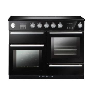 Rangemaster NEX110SOEIBL/C, Nexus Induction 110cm Range Cooker,Black with Chrome Trim