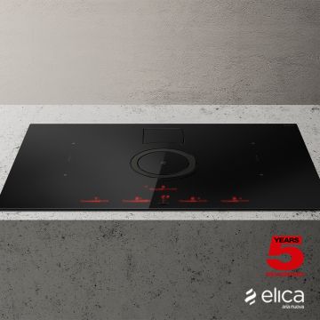 Elica Nikotesla Switch NIKOSWITCHRECYCLEBL, 83cm, Vented Induction Hob, Black