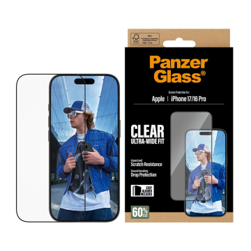 PanzerGlass PG30687, Screen Protector for iPhone 16 Pro