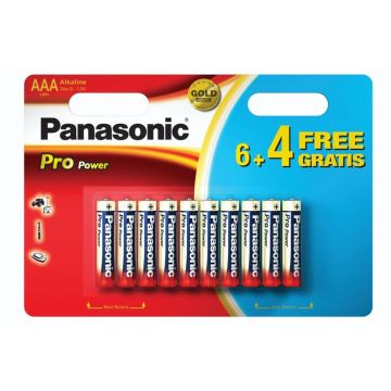 Panasonic PANAAAXT64, AAA Batteries 6 + 4 Free - 10 Pack