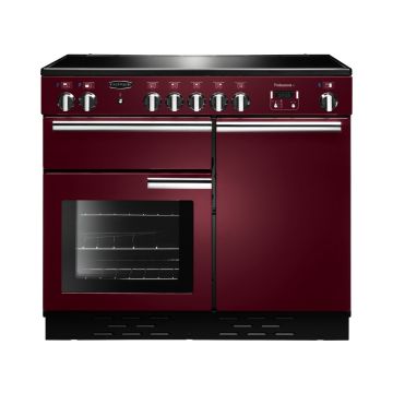Rangemaster PROP100EICY/C, Professional Plus Induction 100cm Range Cooker,Cranberry with Chrome Trim
