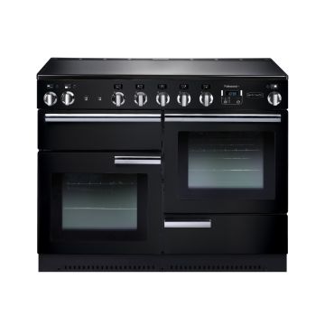 Rangemaster PROP110EIGB/C, Professional Plus Induction 110cm Range Cooker,Gloss Black with Chrome Trim