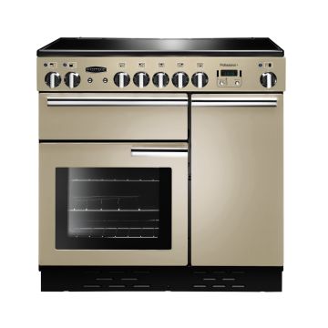 Rangemaster PROP90ECCR/C, Professional Plus Ceramic 90cm Range Cooker,Cream with Chrome Trim