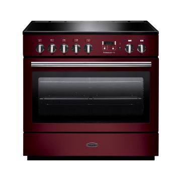 Rangemaster PROP90FXEICY/C, Professional Plus Induction 90cm Range Cooker,Cranberry with Chrome Trim