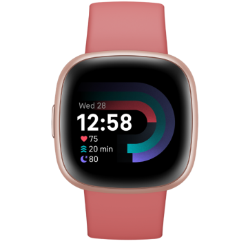 Fitbit Versa 4 79FB523RGRW, Health & Fitness Smartwatch, Pink/Rose