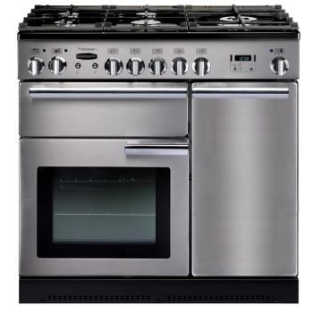 Rangemaster Professional, PROP90DFFSS/C, 90cm, Dual Fuel, Range Cooker, Stainless Steel