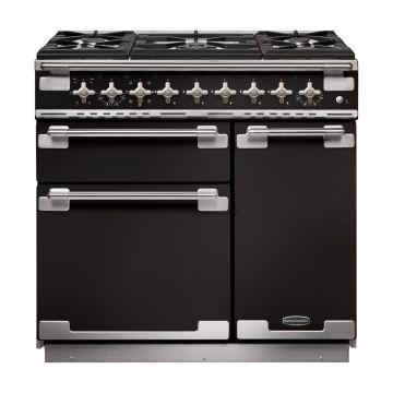 Rangemaster ELS90DFFGB/, Elise Dual Fuel 90cm Range Cooker,Gloss Black 
