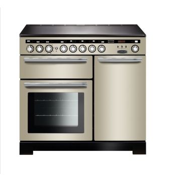 Rangemaster EDL100EIIV/C, Encore Deluxe Induction 100cm Range Cooker,Ivory with Chrome Trim