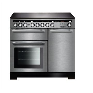 Rangemaster EDL100EISS/C, Encore Deluxe Induction 100cm Range Cooker,Stainless Steel with Chrome Trim