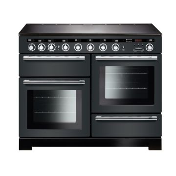 Rangemaster EDL110EISL/C, Encore Deluxe Induction 110cm Range Cooker,Slate With Chrome Trim