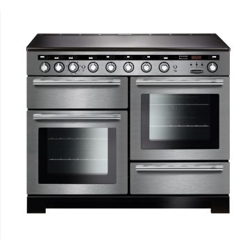 Rangemaster EDL110EISS/C, Encore Deluxe Induction 110cm Range Cooker,Stainless Steel with Chrome Trim
