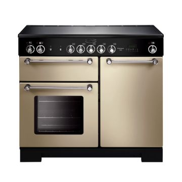 Rangemaster KCH100ECCR/C, Kitchener Ceramic 100cm Range Cooker,Cream with Chrome Trim