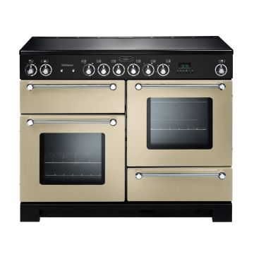 Rangemaster KCH110ECCR/C, Kitchener Ceramic 110cm Range Cooker,Cream with Chrome Trim