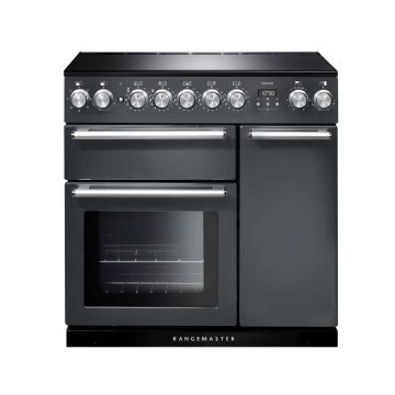 Rangemaster NEX90EISL/C, Nexus Induction 90cm Range Cooker,Slate with Chrome Trim