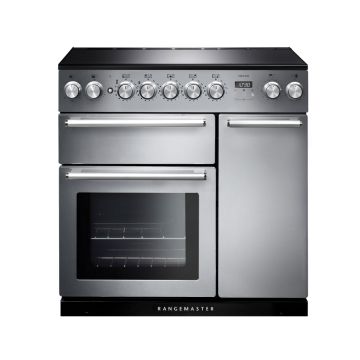 Rangemaster NEX90EISS/C, Nexus Induction 90cm Range Cooker,Stainless Steel with Chrome Trim