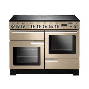 Rangemaster PDL110EICR/C, Professional Deluxe Induction 110cm Range Cooker,Cream with Chrome Trim