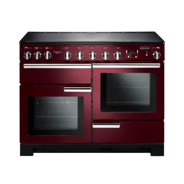Rangemaster PDL110EICY/C, Professional Deluxe Induction 110cm Range Cooker,Cranberry with Chrome Trim