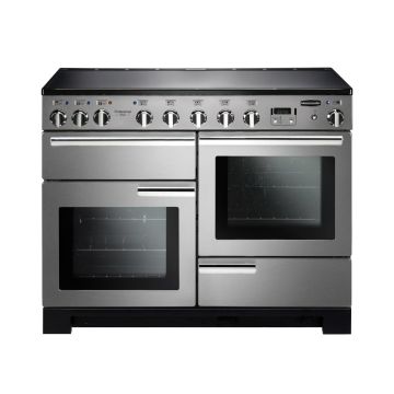 Rangemaster PDL110EISS/C, Professional Deluxe Induction 110cm Range Cooker,Stainless Steel with Chrome Trim