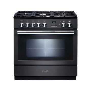 Rangemaster PROP90FXPDFFSL/C, Professional Plus Dual Fuel 90cm Range Cooker,Slate with Chrome Trim